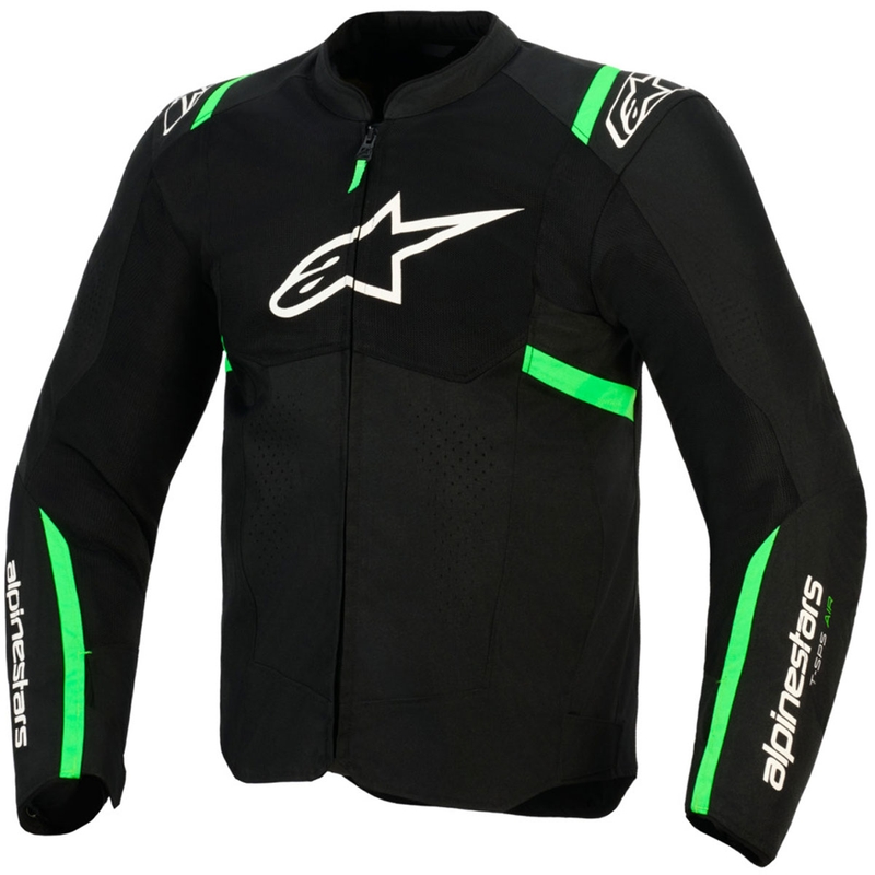 Alpinestars T-SPS Air V2 motocikla jaka melna-fluo zaļa