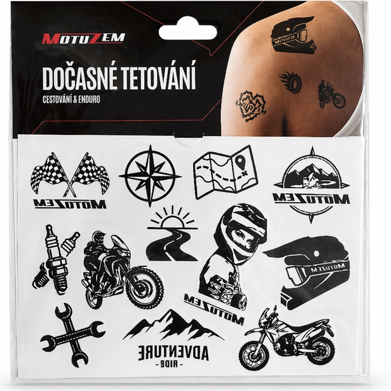 Pagaidu tetovējumi MotoZem Ceļojumiem un Enduro