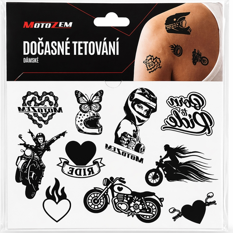 Pagaidu tetovējums MotoZem sievietēm