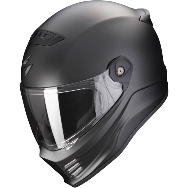 Pilna motocikla ķivere SCORPION COVERT FX pērļu melna matēta - II. kvalitāte