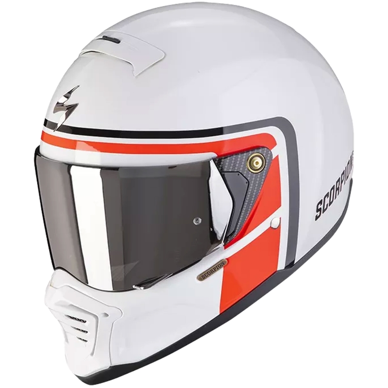 Scorpion EXO-HX1 NOSTALGIA motocikla ķivere balta-sarkana-melna - II. kvalitāte
