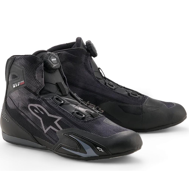 Alpinestars Celer ventilējamie motocikla zābaki melni-tumši pelēki