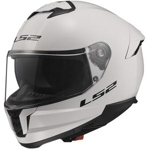 Pilna motocikla ķivere LS2 FF808 Stream II balta, spīdīga