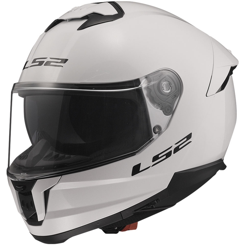 Pilna motocikla ķivere LS2 FF808 Stream II balta, spīdīga