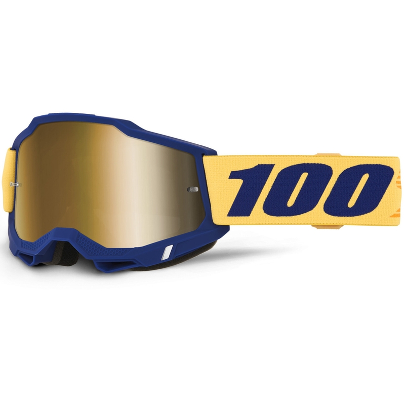 Motokrosa brilles 100% ACCURI 2 Desoto ar zelta plexiglasu