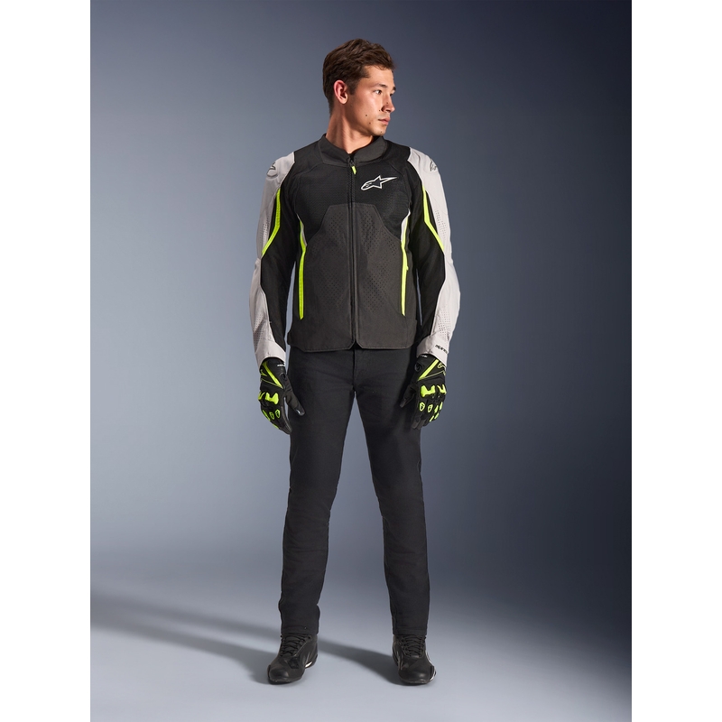 Alpinestars AST V3 Air motocikla jaka balta-fluorescēta-melna