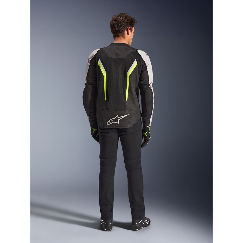 Alpinestars AST V3 Air motocikla jaka balta-fluorescēta-melna
