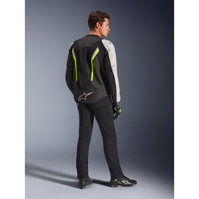 Alpinestars AST V3 Air motocikla jaka balta-fluorescēta-melna