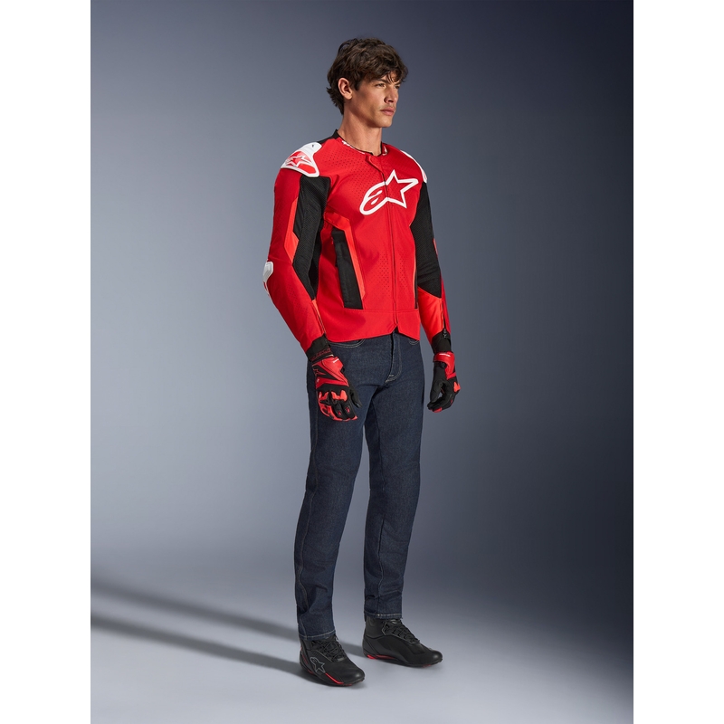 Alpinestars T-GP Air motocikla jaka sarkana-fluorescēta-sarkana-balta-melna