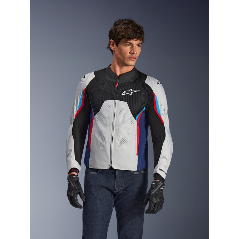 Alpinestars AST V3 Air motocikla jaka balta-zila-sarkana-melna