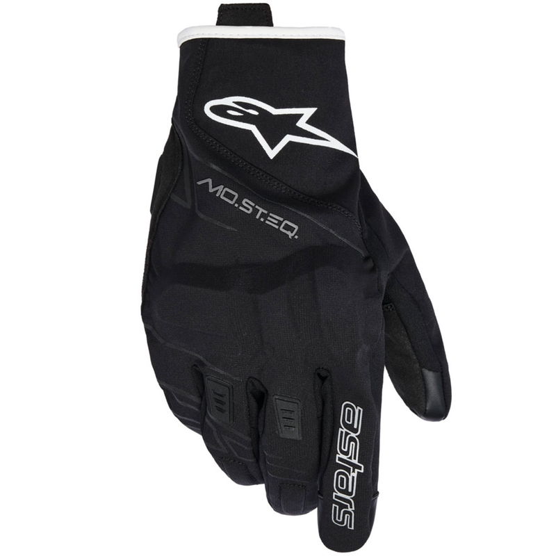 Alpinestars MOBLAST ūdensnecaurlaidīgi motocikla cimdi melni balti, gandrīz balti