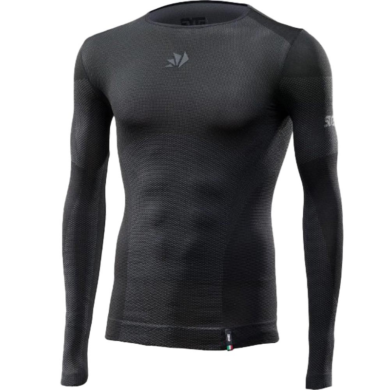 Funkcionāls garroku T-krekls SIXS BT TS2L V2 melns-tumši pelēks