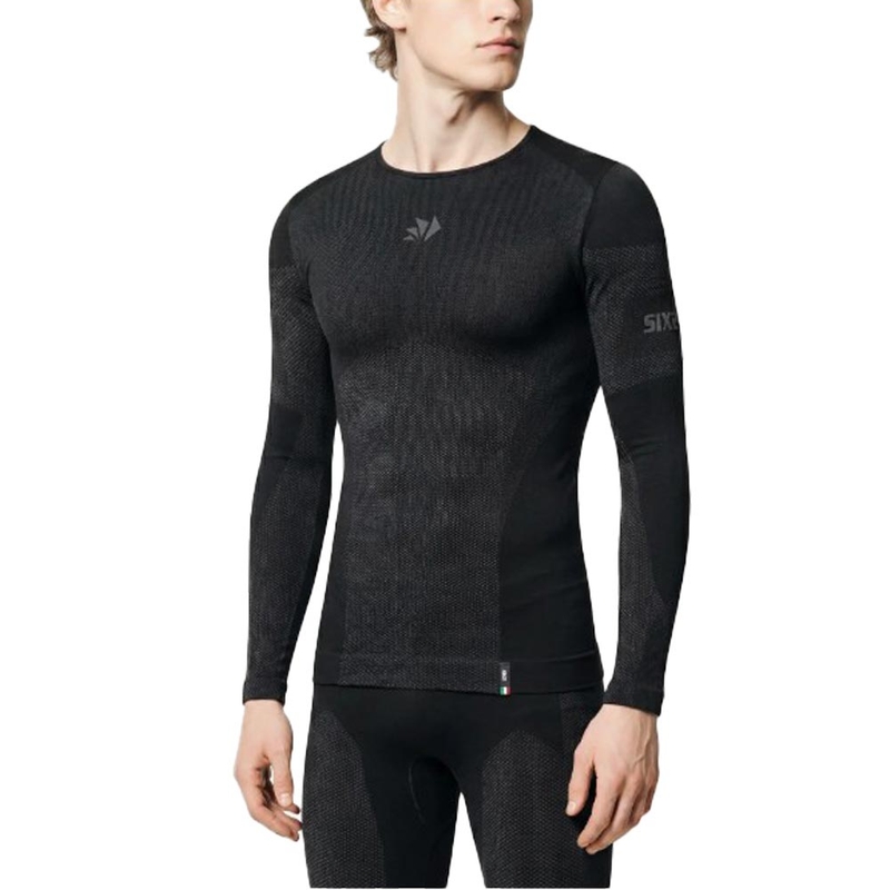 Funkcionāls garroku T-krekls SIXS BT TS2L V2 melns-tumši pelēks