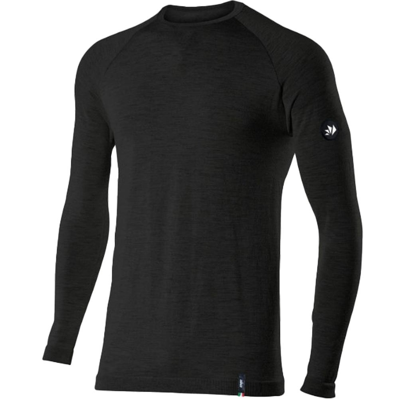 Termo krekls ar garām piedurknēm SIXS TS2 MERINOS melns