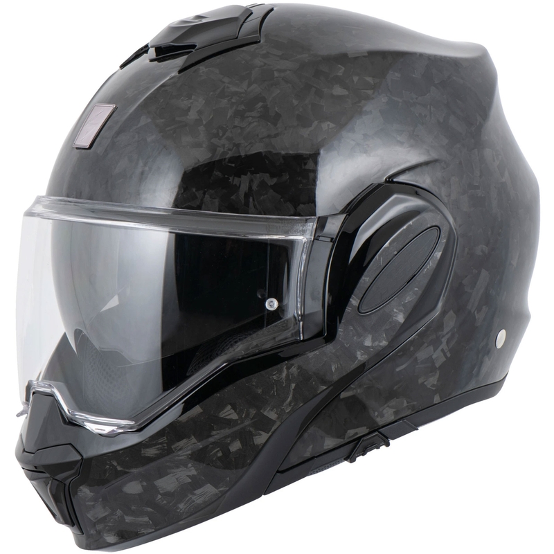 Scorpion EXO-TECH EVO ONYX CARBON Solid atverama motocikla ķivere, melna