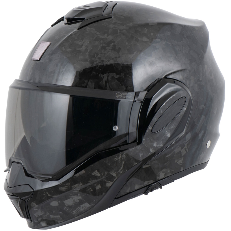 Scorpion EXO-TECH EVO ONYX CARBON Solid atverama motocikla ķivere, melna