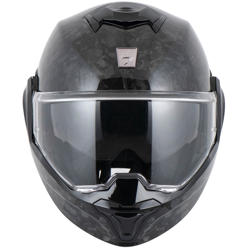 Scorpion EXO-TECH EVO ONYX CARBON Solid atverama motocikla ķivere, melna