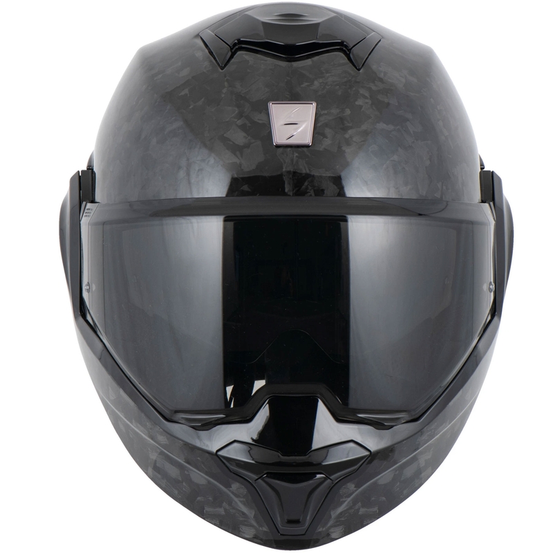 Scorpion EXO-TECH EVO ONYX CARBON Solid atverama motocikla ķivere, melna
