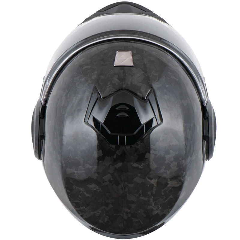 Scorpion EXO-TECH EVO ONYX CARBON Solid atverama motocikla ķivere, melna