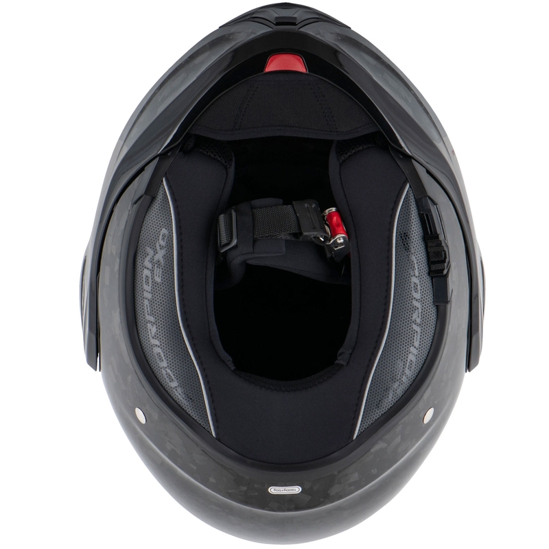 Scorpion EXO-TECH EVO ONYX CARBON Solid atverama motocikla ķivere, melna