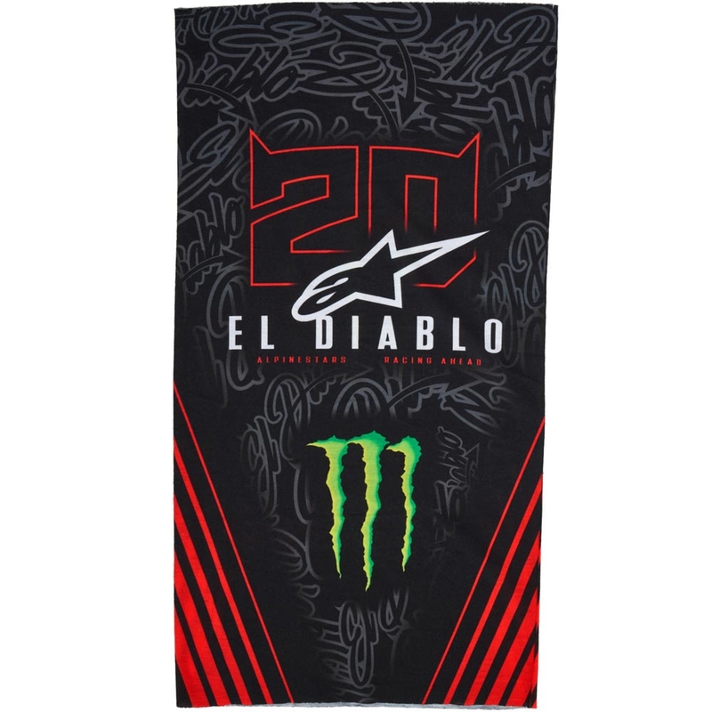 Alpinestars FQ20 Monster Collection kakla aizsargs melns-fluorescējošs sarkans-zils-zaļš
