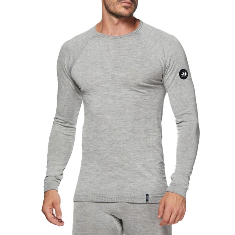 Termo krekls ar garām piedurknēm SIXS TS2 MERINOS pelēks