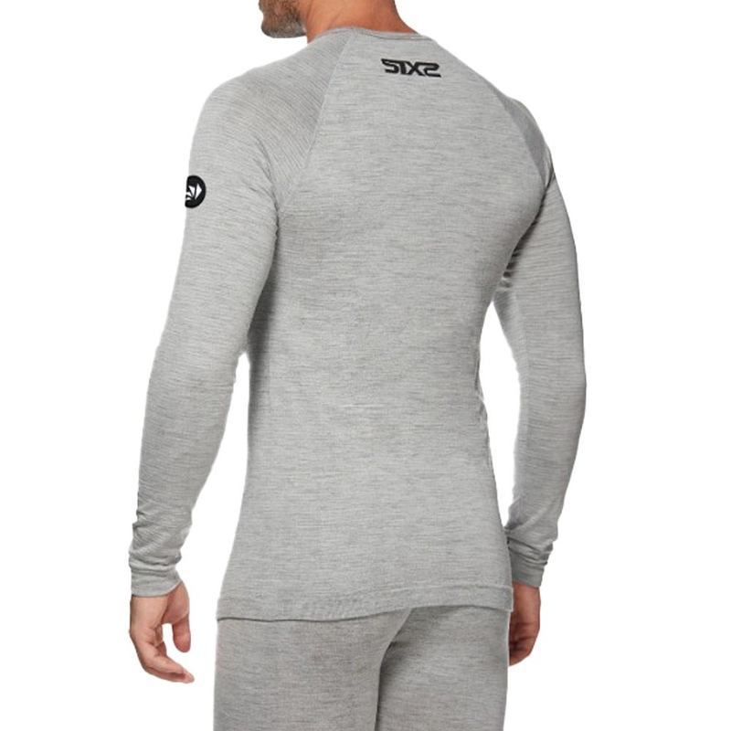 Termo krekls ar garām piedurknēm SIXS TS2 MERINOS pelēks