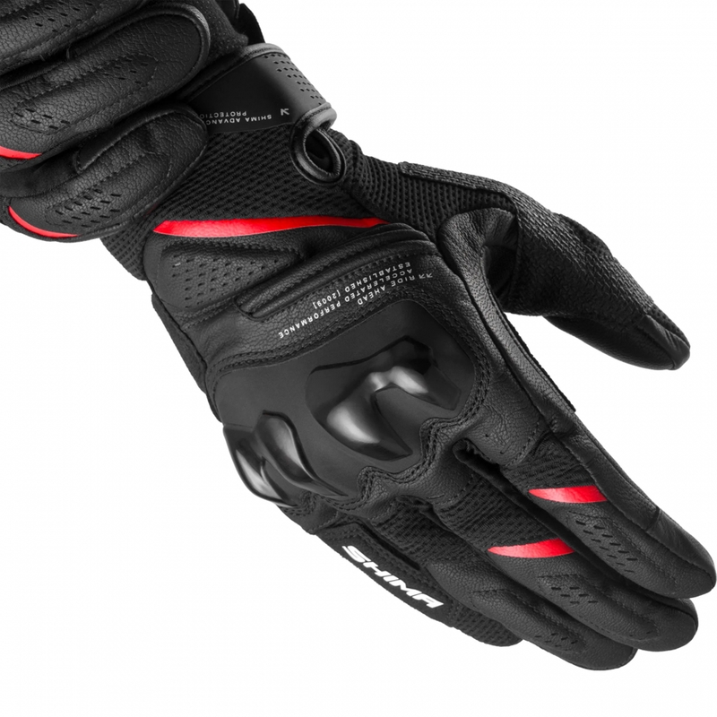 Shima Spark 3.0 motocikla cimdi melni-sarkani