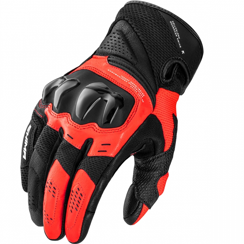 Shima Spark 3.0 motocikla cimdi, fluorescējoši sarkani