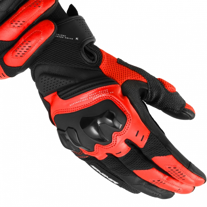 Shima Spark 3.0 motocikla cimdi, fluorescējoši sarkani