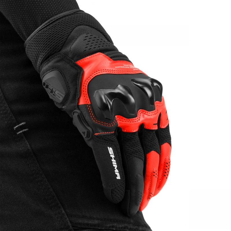 Shima Spark 3.0 motocikla cimdi, fluorescējoši sarkani