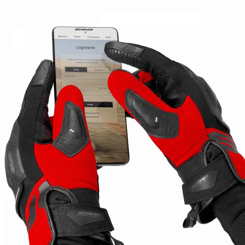 Motocikla cimdi Shima Blaze 3.0 sarkani