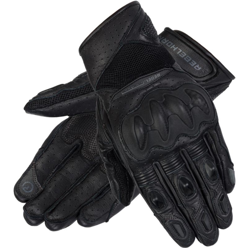 Rebelhorn Flux II Sieviešu motocikla cimdi Black