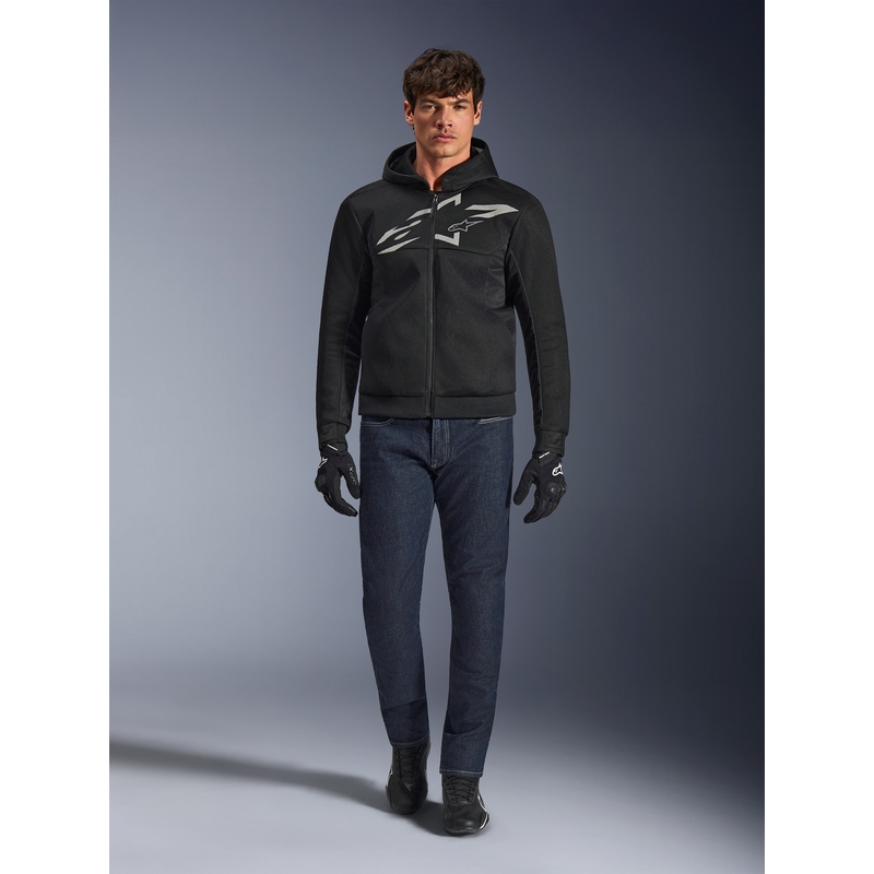 Alpinestars Chrome Superairflow motocikla sporta krekls melns-tumši pelēks-balts