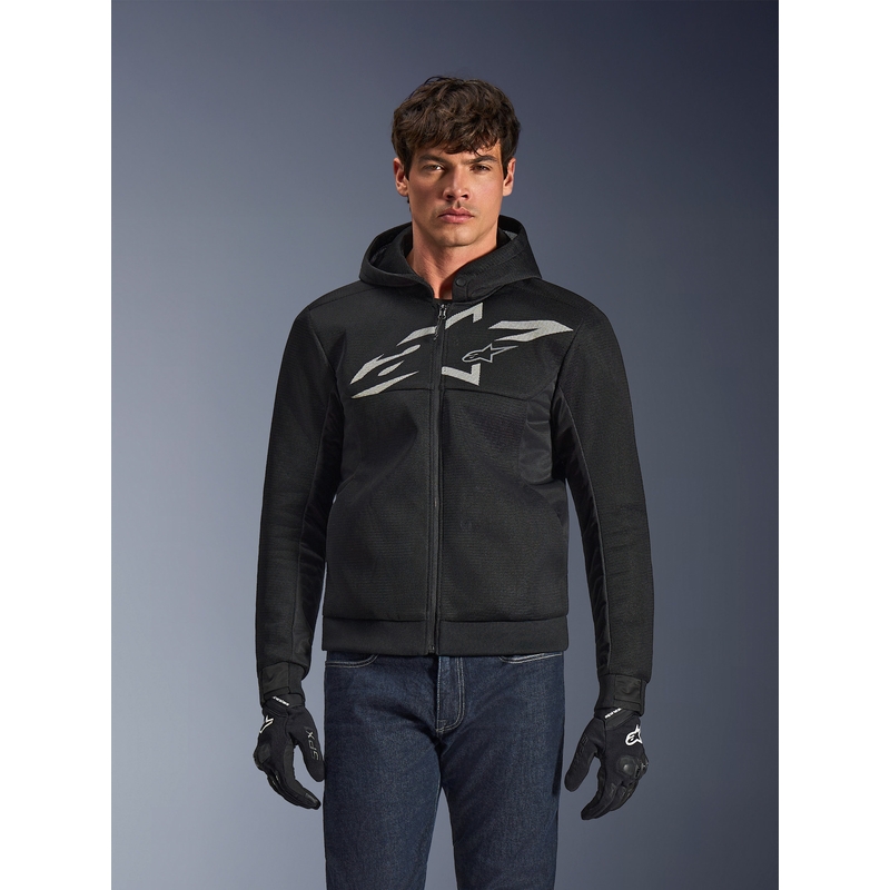 Alpinestars Chrome Superairflow motocikla sporta krekls melns-tumši pelēks-balts