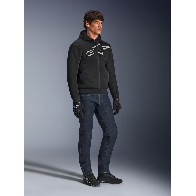 Alpinestars Chrome Superairflow motocikla sporta krekls melns-tumši pelēks-balts