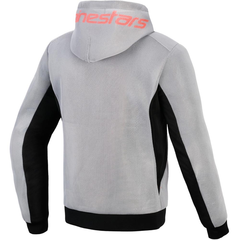Alpinestars Chrome Superairflow motocikla sporta krekls melns-gaiši pelēks-fluorescējoši sarkans