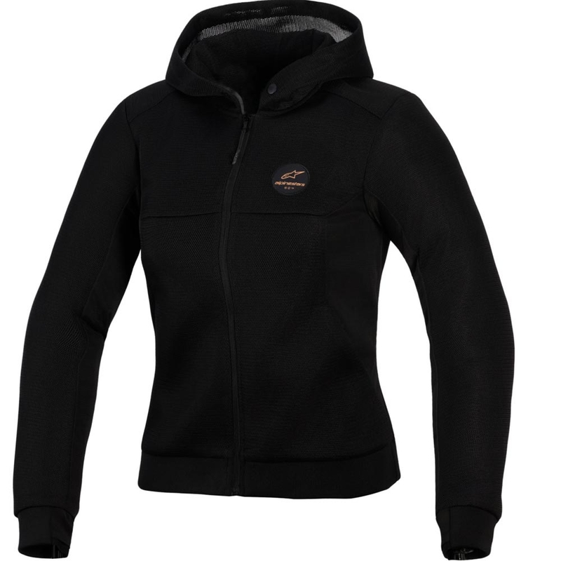 Alpinestars Stella Chrome Superairflow sieviešu motocikla jaka melna-vara krāsā