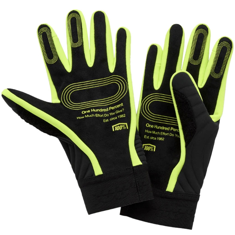 Motokrosa cimdi 100% - USA BRISKER EXTREME fluorescējoši dzelteni-melni