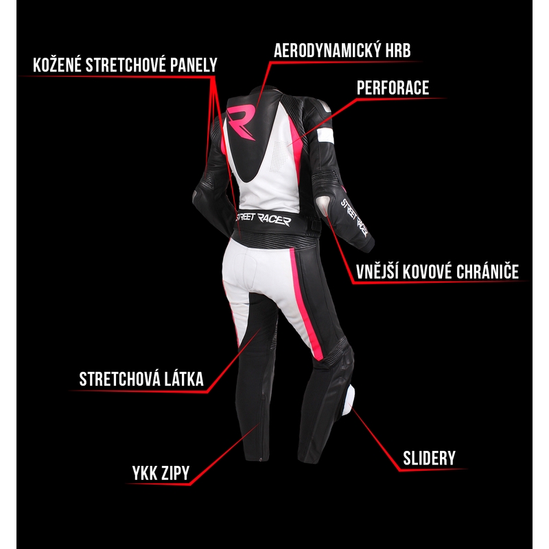 Sieviešu kombinezons Street Racer Kiara black-white-fluo pink izpārdošana