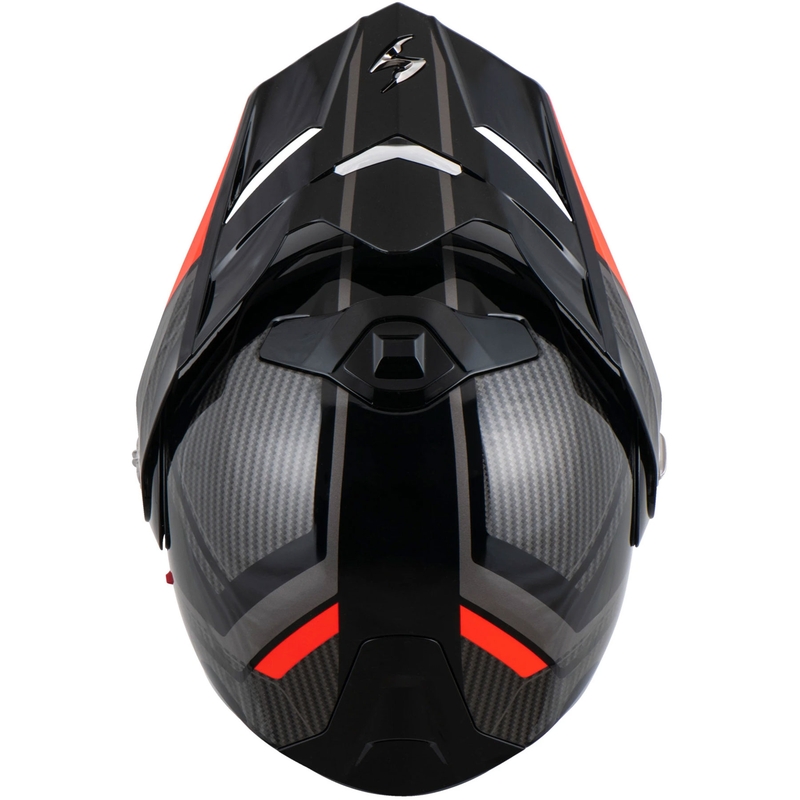 Scorpion ADX-2 LEWIS atveramā motocikla ķivere melna-sarkana