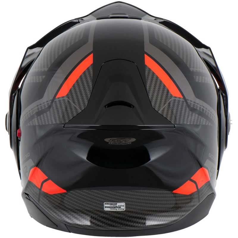 Scorpion ADX-2 LEWIS atveramā motocikla ķivere melna-sarkana