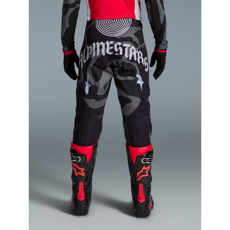 Alpinestars Techstar ierobežotā izdevuma Beast Coast motokrosa bikses pelēkas-melnas-oranžas