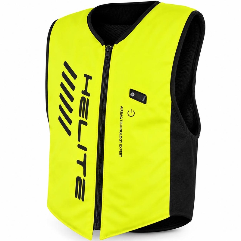 Helite Double Turtle Hivis drošības veste ar gaisa spilvenu, zaļa-dzeltena