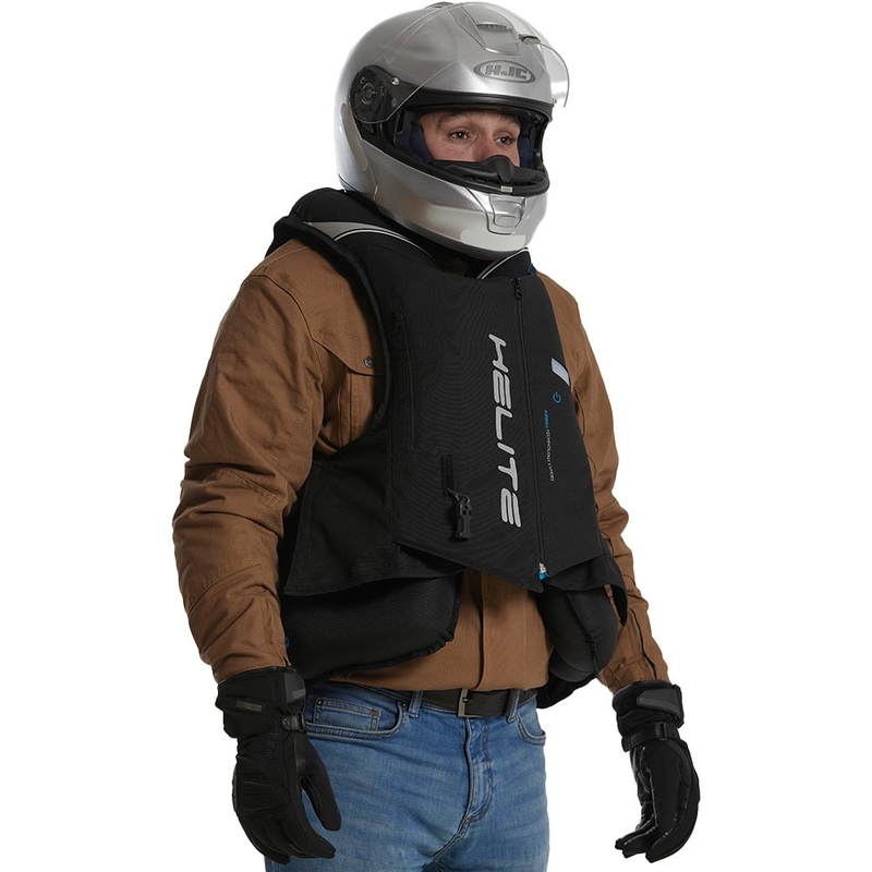 Helite Double Turtle Hivis drošības veste ar gaisa spilvenu, zaļa-dzeltena