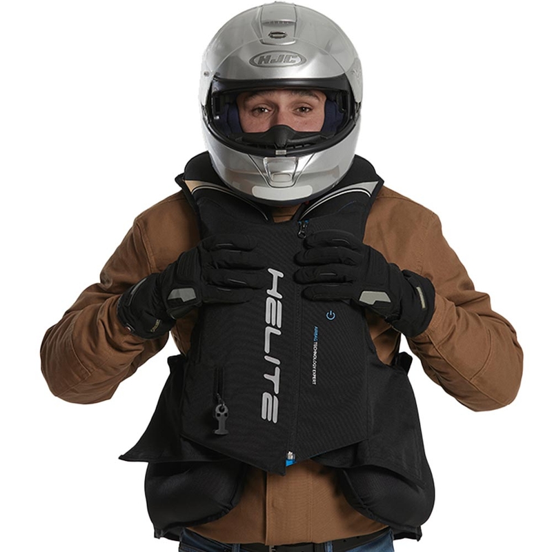 Helite Double Turtle Hivis drošības veste ar gaisa spilvenu, zaļa-dzeltena