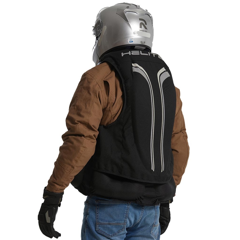 Helite Double Turtle Hivis drošības veste ar gaisa spilvenu, zaļa-dzeltena
