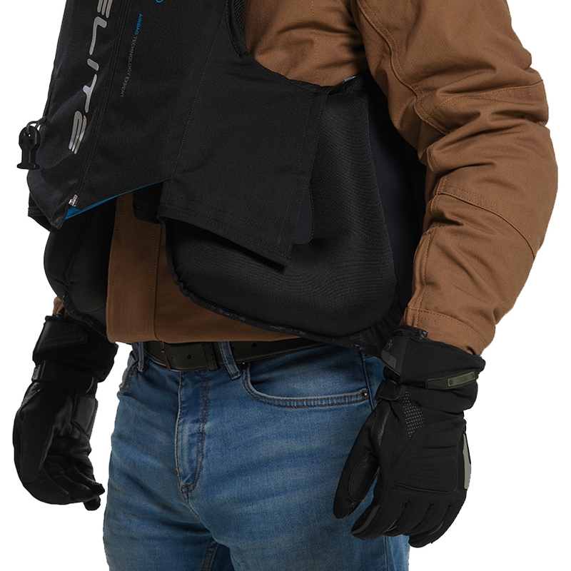 Helite Double Turtle Hivis drošības veste ar gaisa spilvenu, zaļa-dzeltena