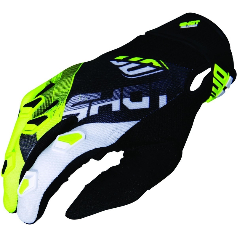Motokrosové rukavice Shot DEVO Ultimate černo-fluo žluté
