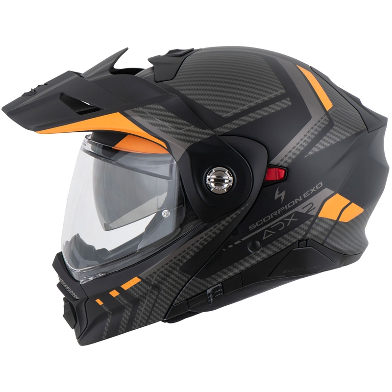 Flip-up motociklu ķivere Scorpion ADX-2 LEWIS matēta melna-oranža
